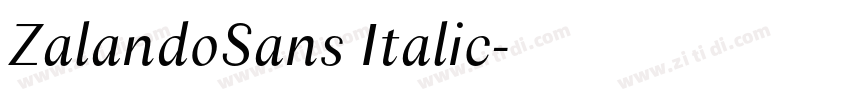 ZalandoSans Italic字体转换